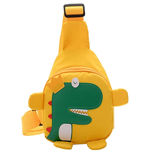 Hiflyer Kids Sling Bags Crossbody Bag, Small Nylon Sling Bag for Travel, Cartoon Dinosaur Sling Bag (Blue)