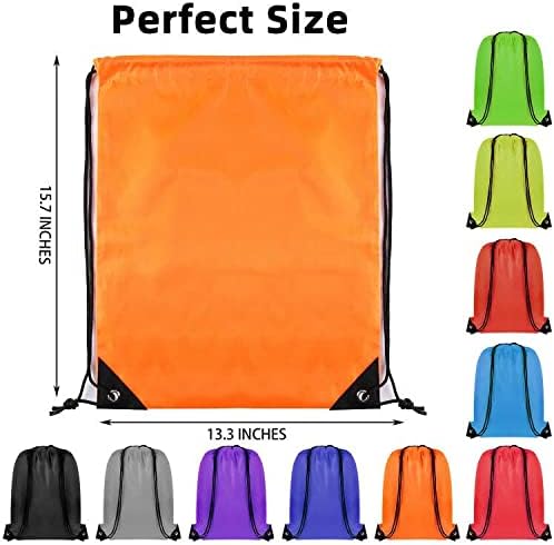 GoodtoU Drawstring Bags Bulk 40 Pack, Drawstring Backpack Cinch Bags for Kids & Adults, Lightweight Nylon String Backpacks for School Gym Travel Party Favors Goodie Bags Events Party Favors & Homeless