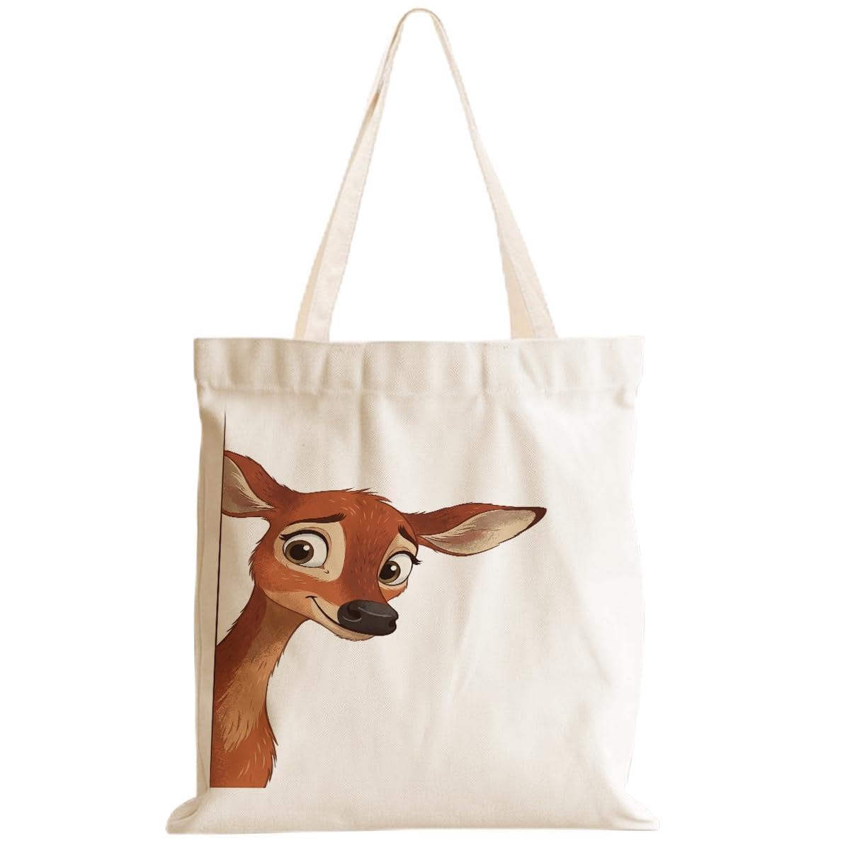 Cartoon Canvas Tote Bag, Gifts for Women Men Birthday Christmas Reusable Tote Shoulder Bag for Grocery Shopping 02