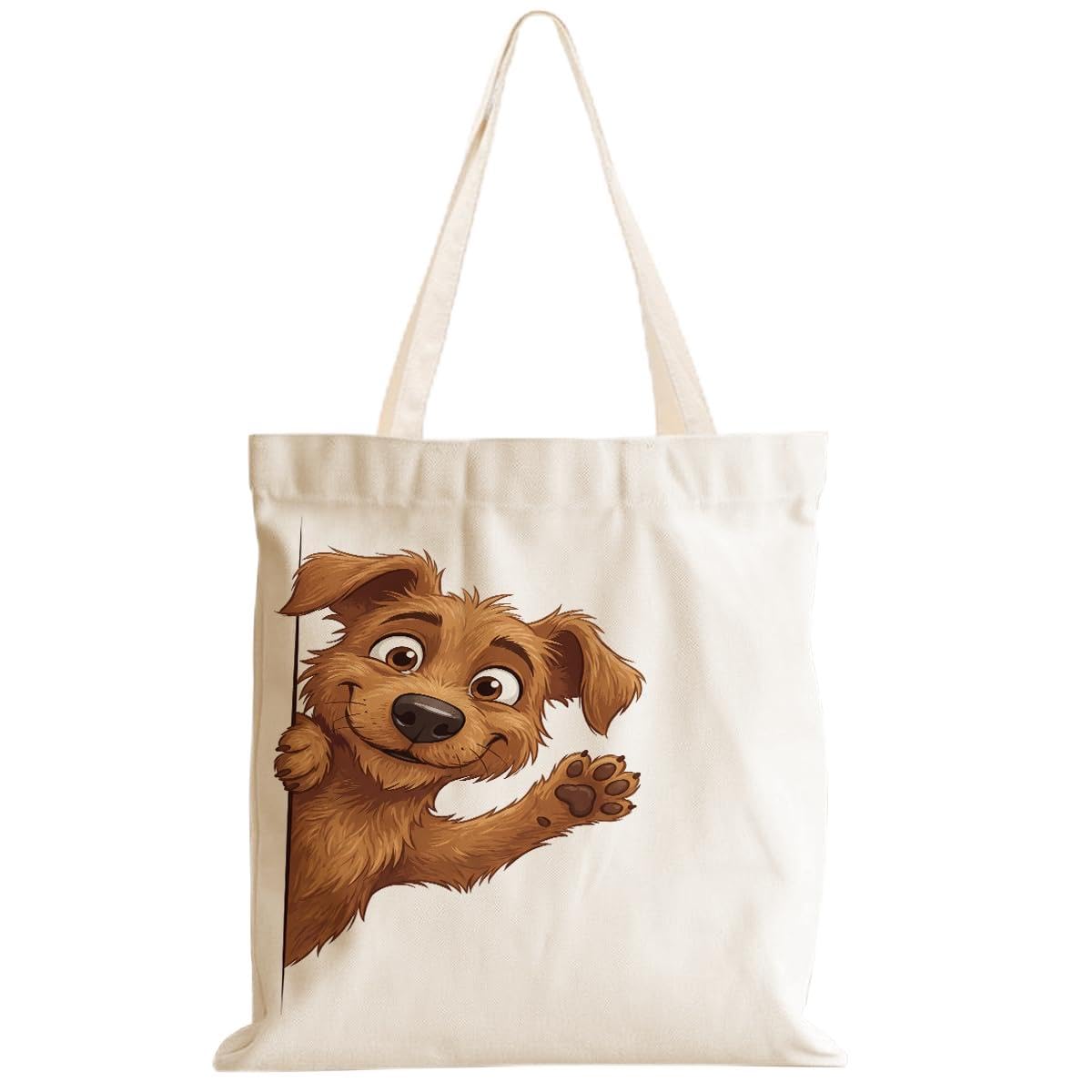 Cartoon Canvas Tote Bag, Gifts for Women Men Birthday Christmas Reusable Tote Shoulder Bag for Grocery Shopping 02