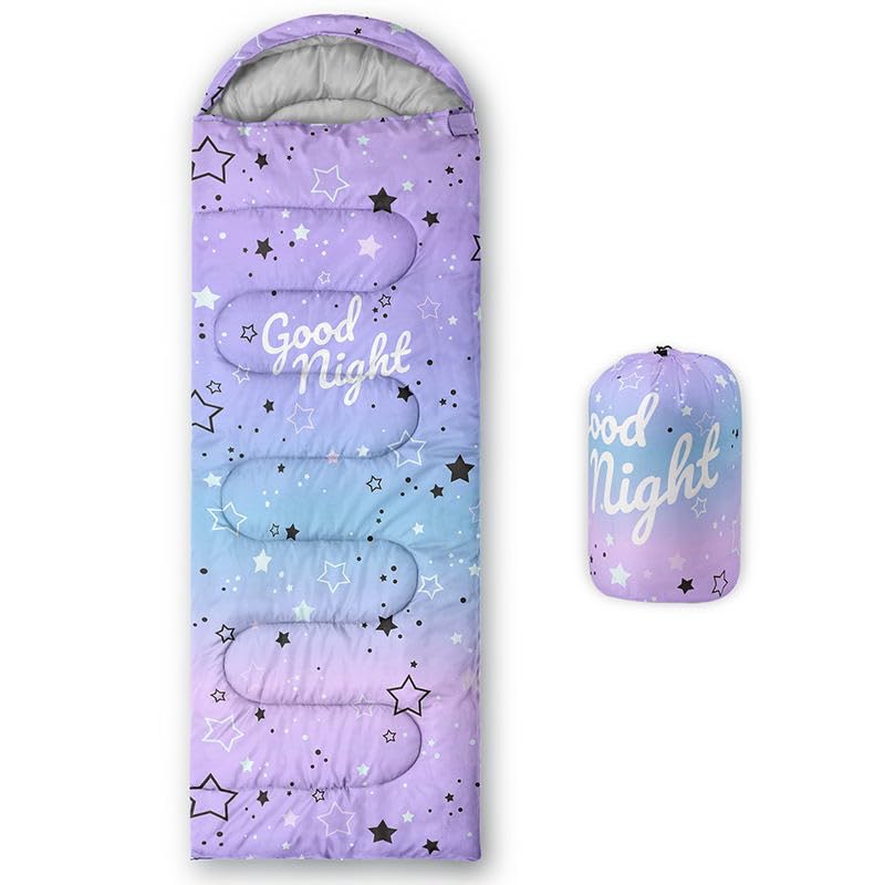 Kids Sleeping Bag for Boys Girls,3D Basketball Print-Lightweight Warm Portable Outdoor Indoor-Waterproof Cold Weather Resistant Sleeping Bag for Camping Hiking