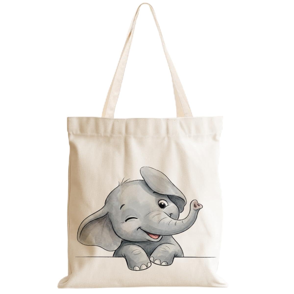 Cartoon Canvas Tote Bag, Gifts for Women Men Birthday Christmas Reusable Tote Shoulder Bag for Grocery Shopping 02