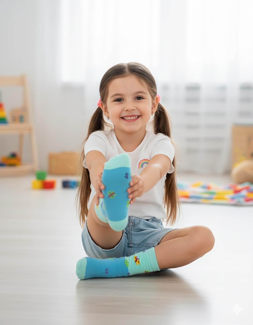 Gelante 12-Pack Girl Children Toddler Kids Cute Cotton Crew Novelty Socks