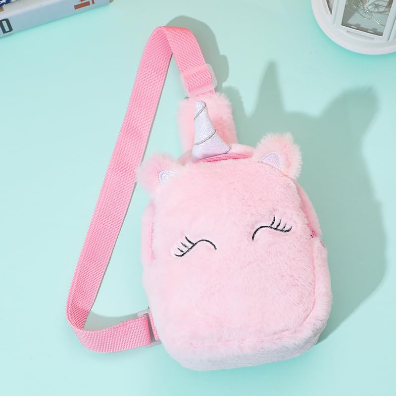 Kids Crossbody Bag Kids Sling Bags, Small Plush Sling Bag for Kids Travel Bag for Kids, Unicorn Sling Bag for Girls
