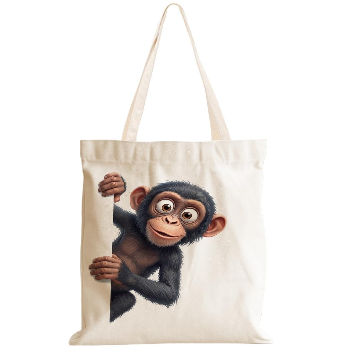 Cartoon Canvas Tote Bag, Gifts for Women Men Birthday Christmas Reusable Tote Shoulder Bag for Grocery Shopping 02