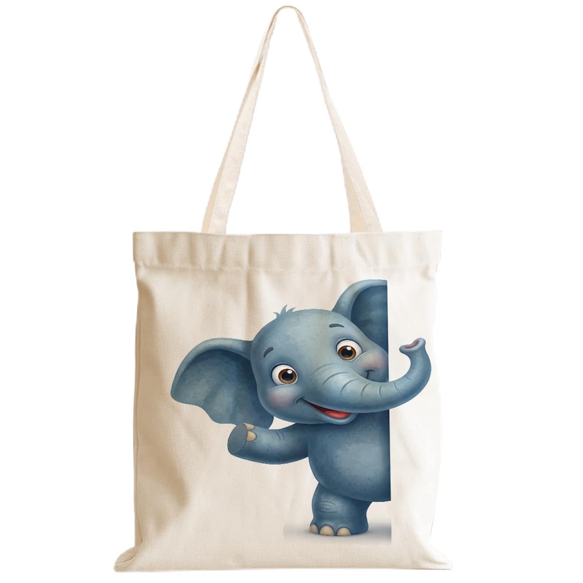 Cartoon Canvas Tote Bag, Gifts for Women Men Birthday Christmas Reusable Tote Shoulder Bag for Grocery Shopping 02