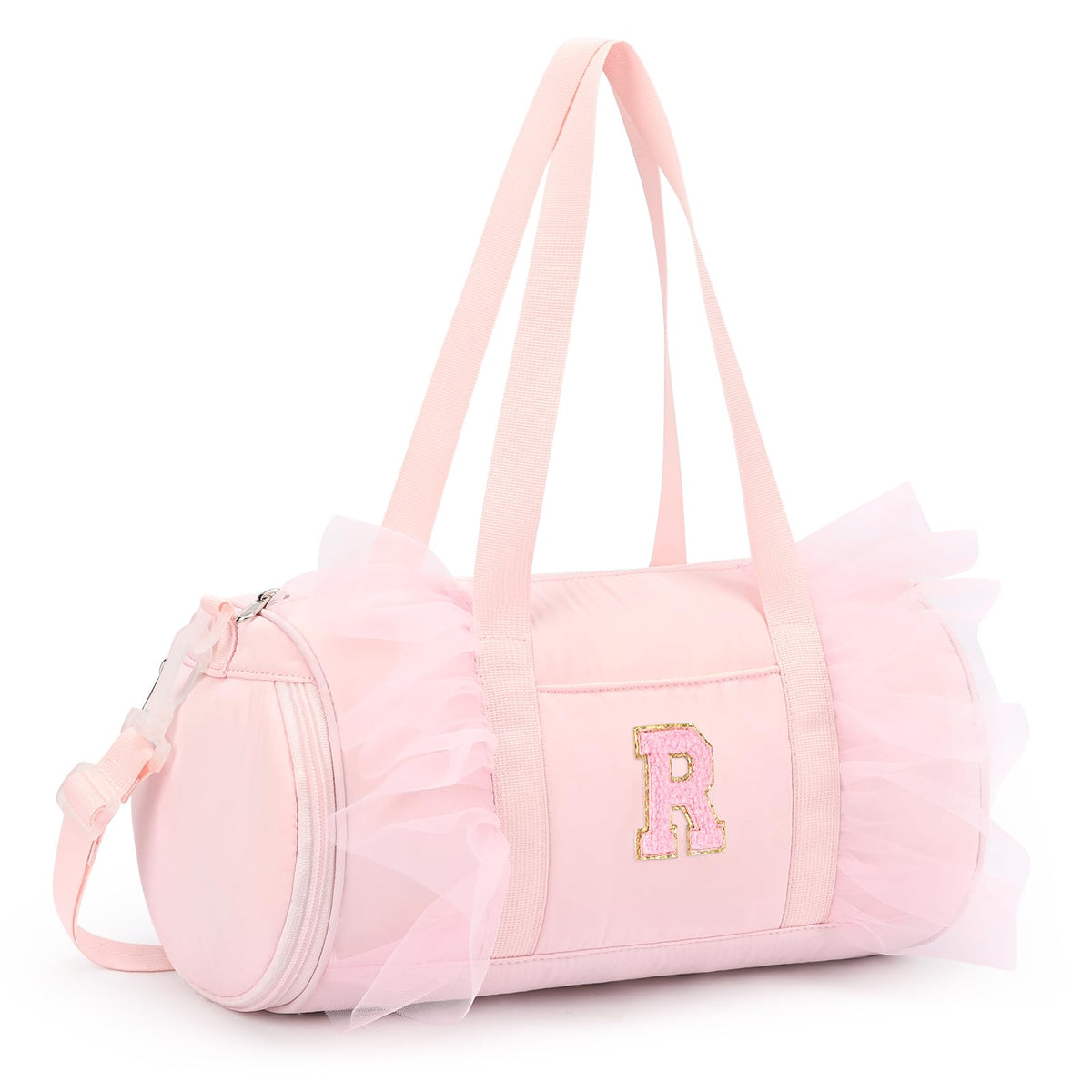 mibasies Ballet Dance Bag for Girls 4-6, Personalized Letter A Pink Gift