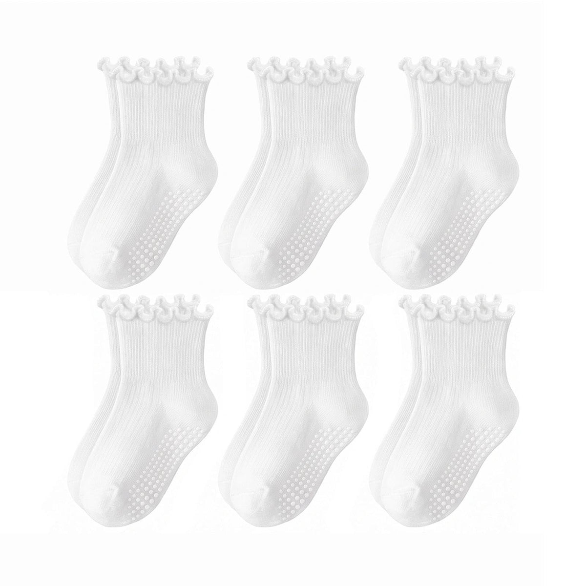Non-Slip Baby Cotton Ankle Socks with Grippers for Toddler Walking