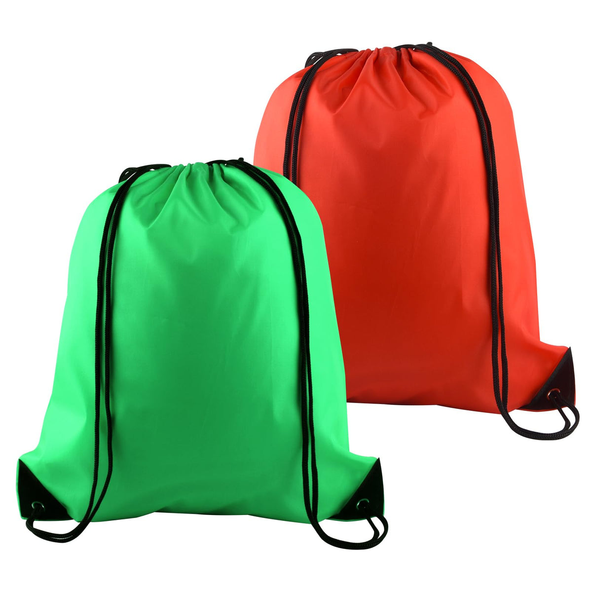 PLULON 2Pcs Drawstring Bags Bulk, Drawstring Backpack Pink Red String Backpack Cinch Sack Sport Gym Backpack Bags for Yoga Traveling Outdoor Sports