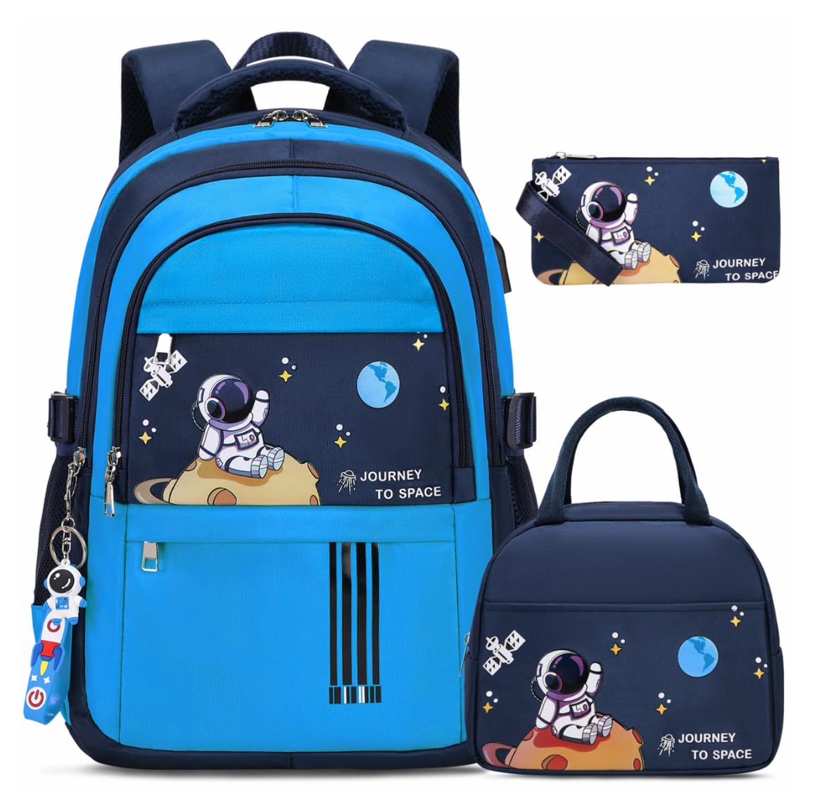 ACESAK Astronaut Backpack for Boys - Boy Backpack Schoolbag with Lunch Bag
