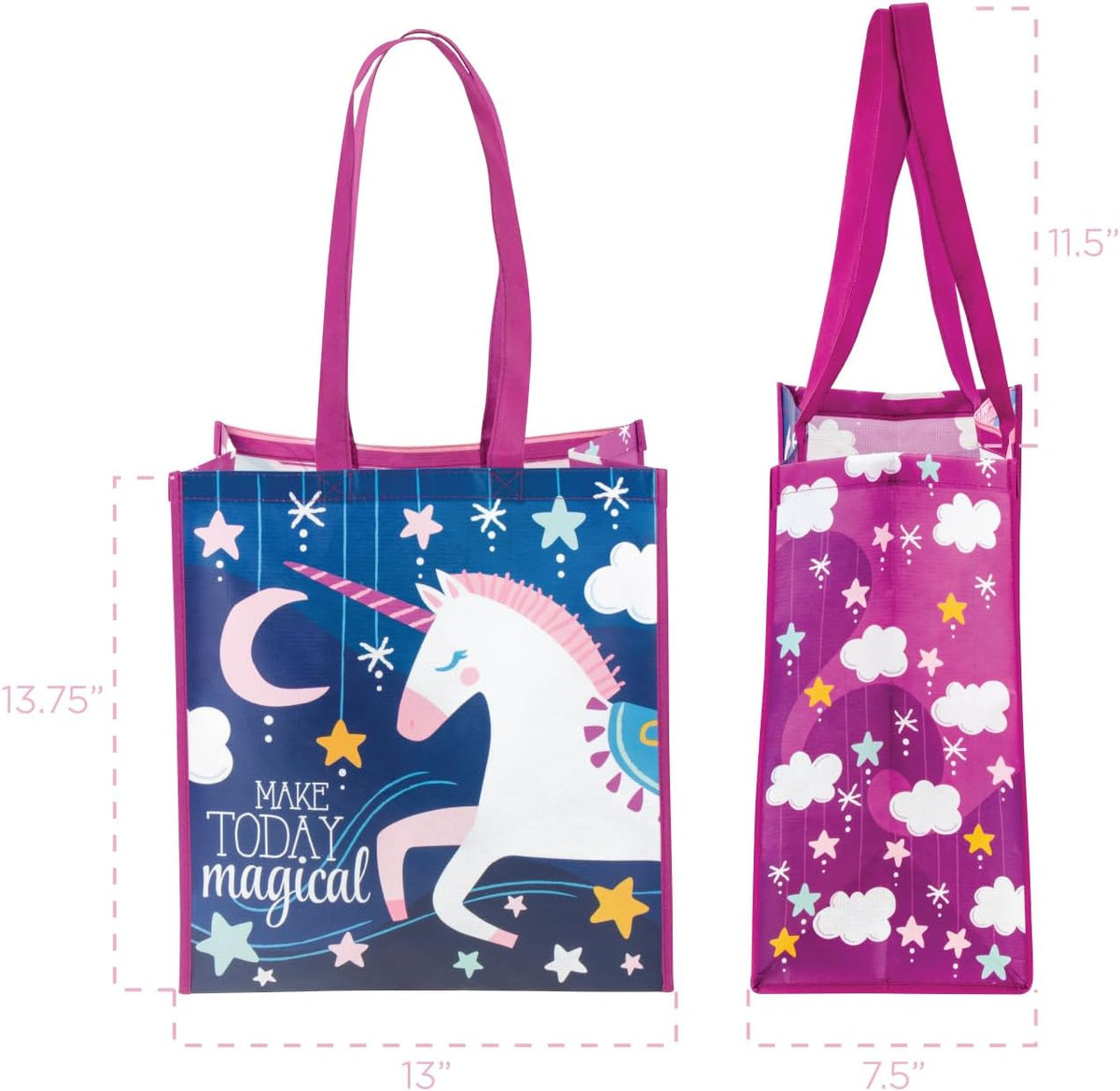 Stephen Joseph, Large Recycled Gift Bag with Handles, Kids, Reusable, Birthday Party Bag, Shopping