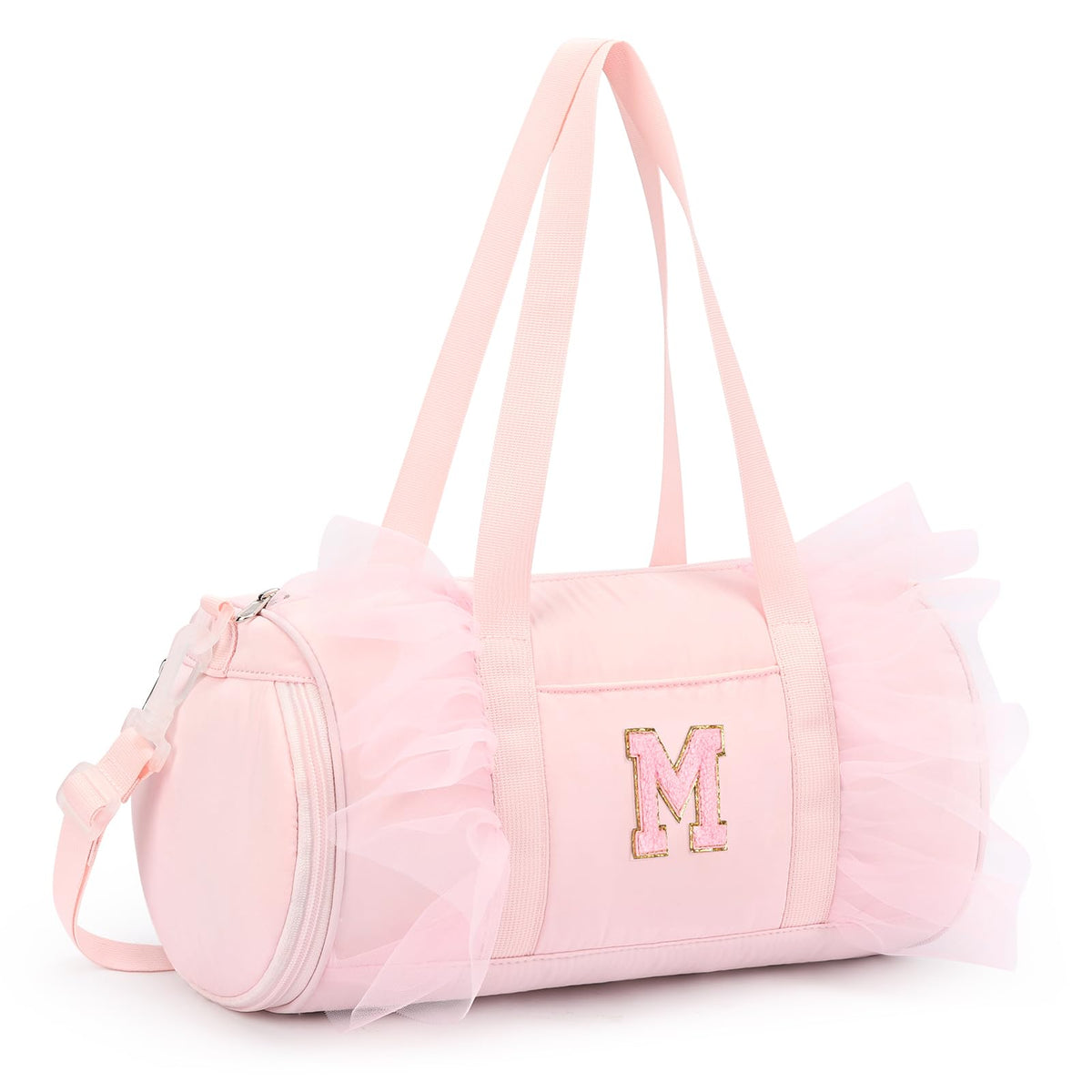 mibasies Ballet Dance Bag for Girls 4-6, Personalized Letter A Pink Gift