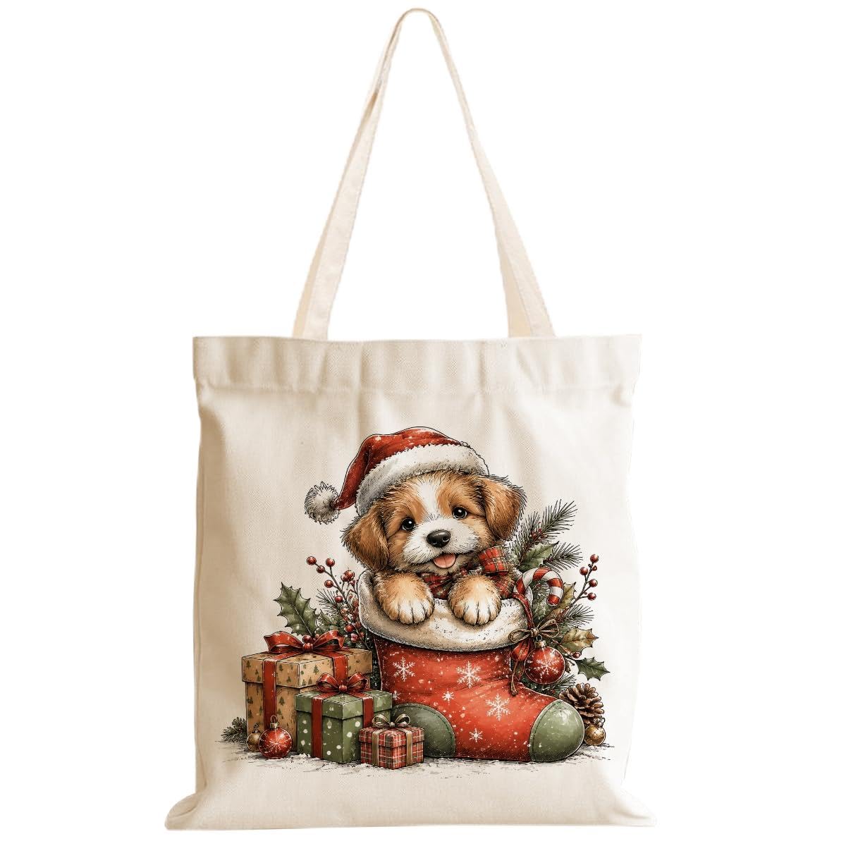 Cartoon Canvas Tote Bag, Gifts for Women Men Birthday Christmas Reusable Tote Shoulder Bag for Grocery Shopping 02