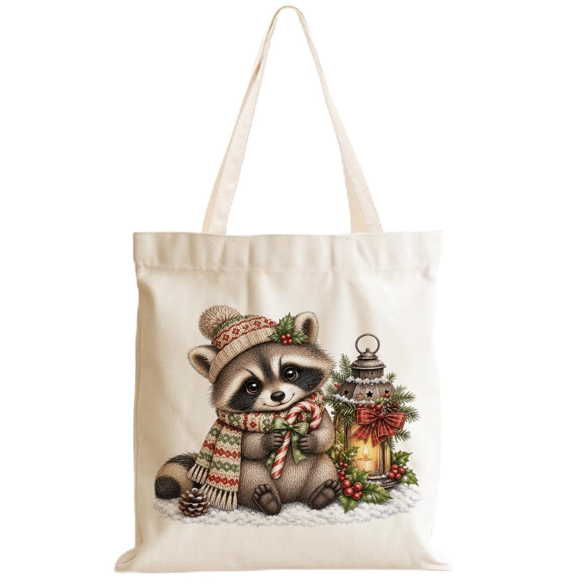 Cartoon Canvas Tote Bag, Gifts for Women Men Birthday Christmas Reusable Tote Shoulder Bag for Grocery Shopping 02