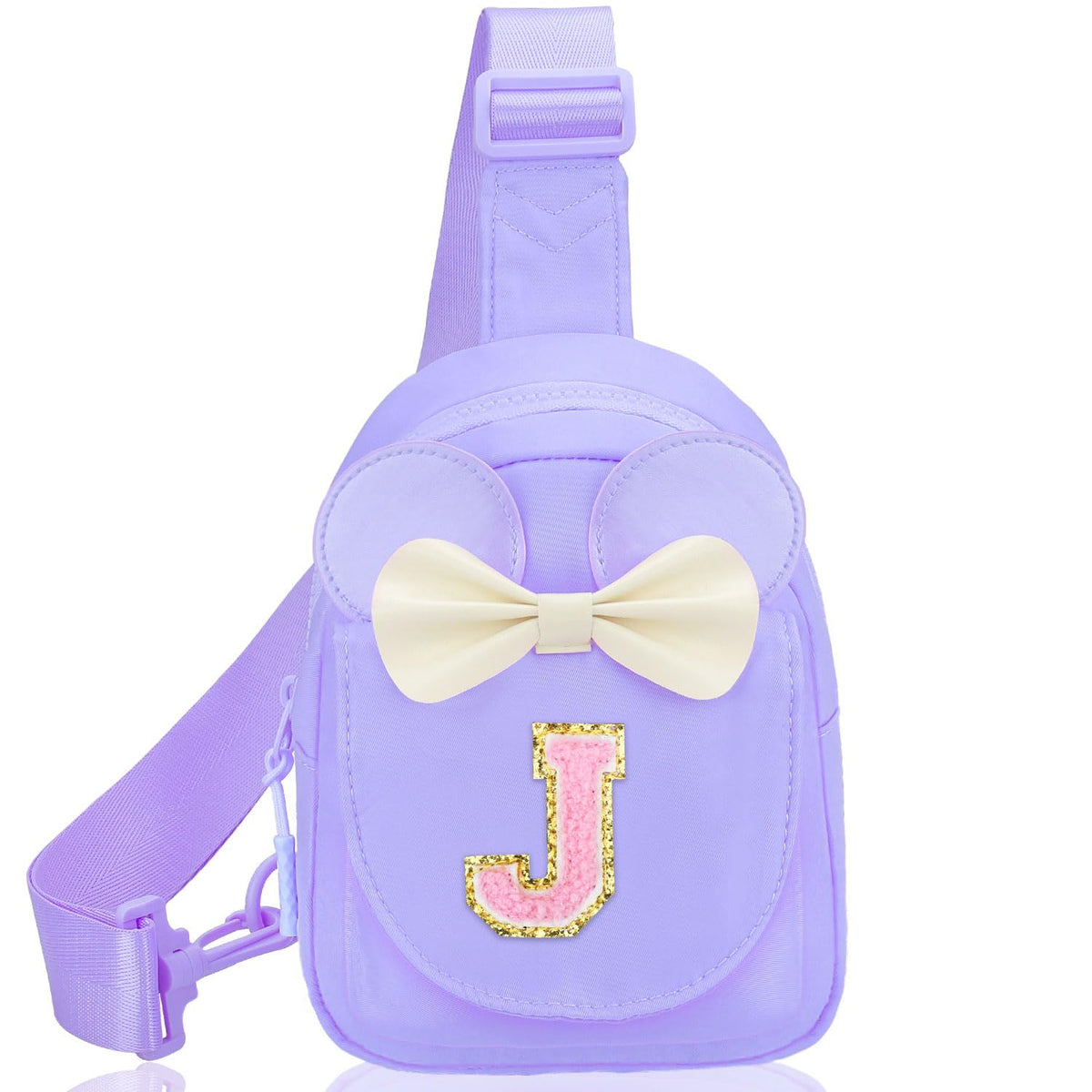 Girls Birthday Gifts for Kids - Initial Pink Small Sling Bags for Girl Fanny Pack Belt Bag for Crossbody Bags Purse for Kids Little Girl Gifts Pink A