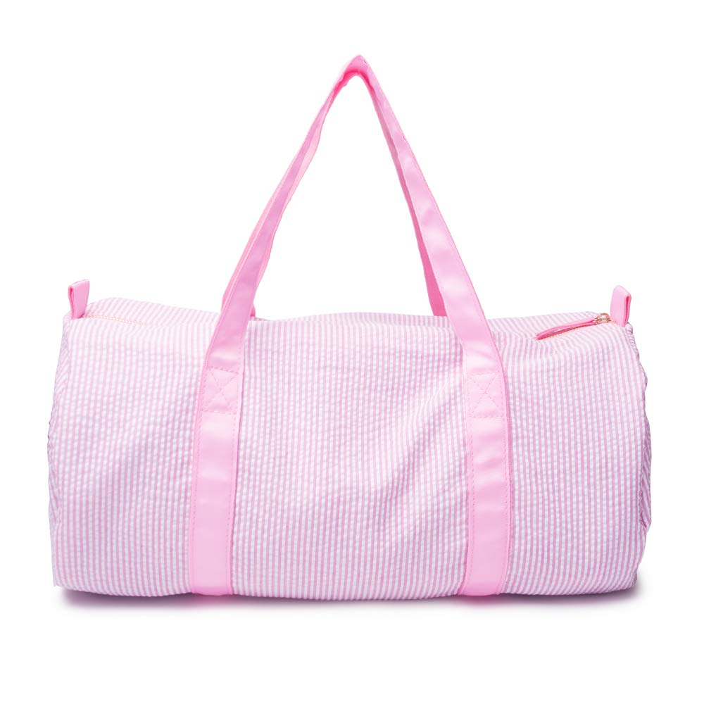 Seersucker Kids Duffle Bag, Overnight Weekender Bag for Toddler Boys & Girls