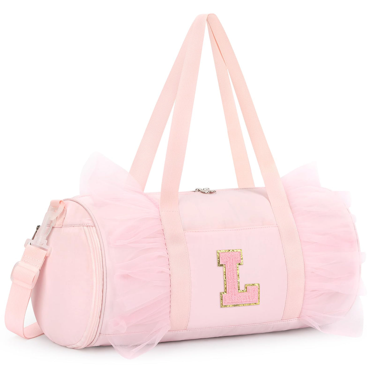 mibasies Ballet Dance Bag for Girls 4-6, Personalized Letter A Pink Gift
