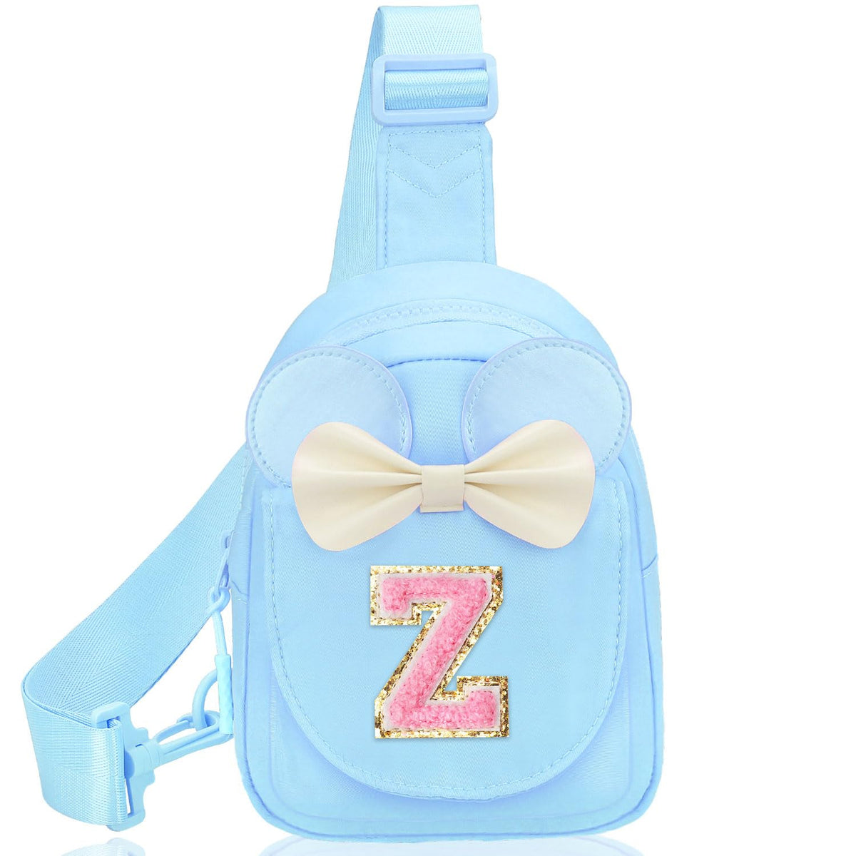 Girls Birthday Gifts for Kids - Initial Pink Small Sling Bags for Girl Fanny Pack Belt Bag for Crossbody Bags Purse for Kids Little Girl Gifts Pink A