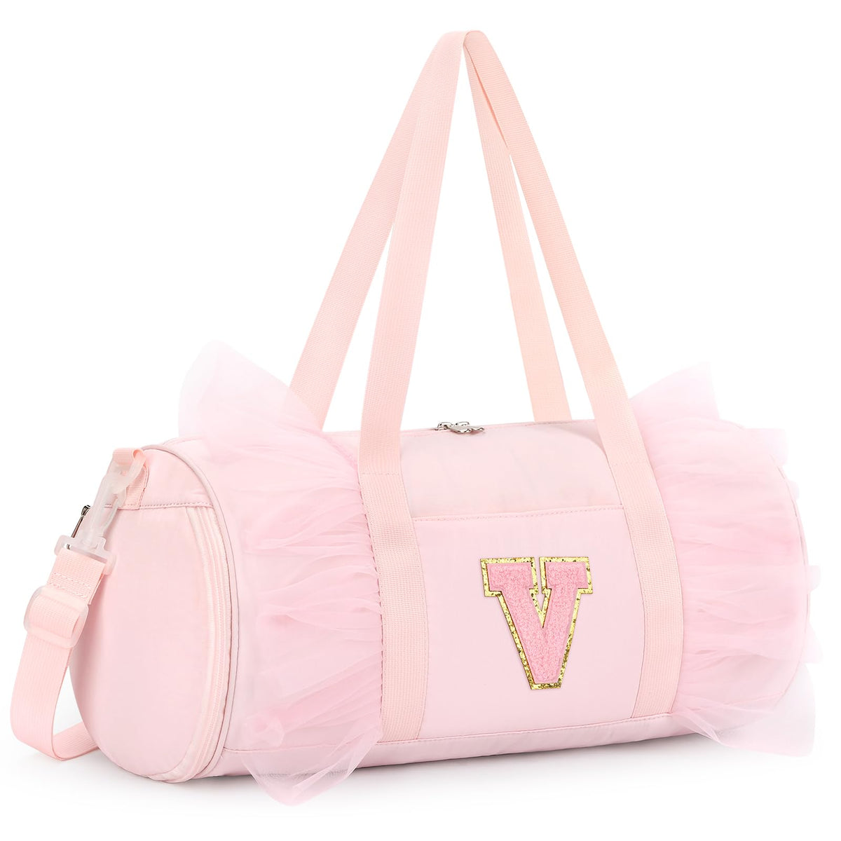 mibasies Ballet Dance Bag for Girls 4-6, Personalized Letter A Pink Gift