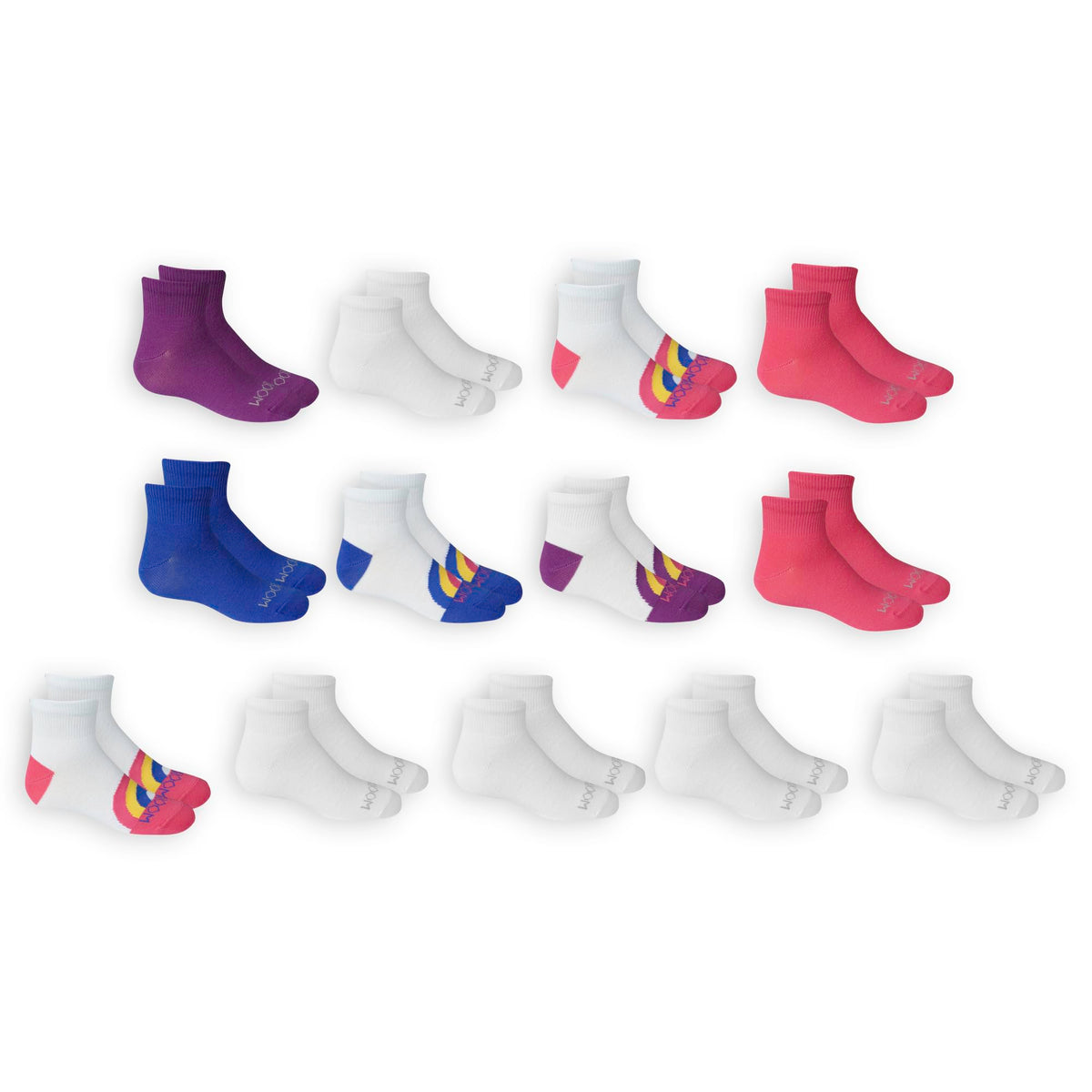 Fruit of the Loom Girl's Everyday Essential Soft Cushion Socks