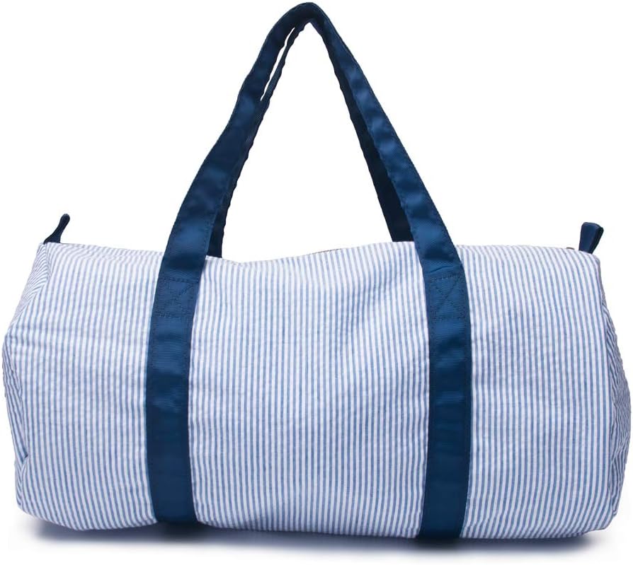 Seersucker Kids Duffle Bag, Overnight Weekender Bag for Toddler Boys & Girls