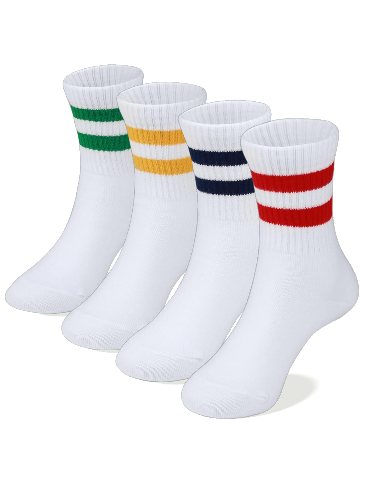 COTTON DAY Unisex School Kids Boys Girls Soft Combed Cotton Athletic Socks