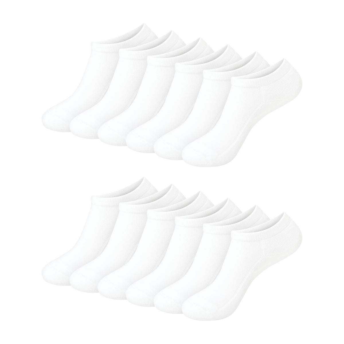 Hanes Girls' White Crew, Ankle & No Show Socks Pack, Cushioned Socks, Uniform Socks for Girls, 12-pairs