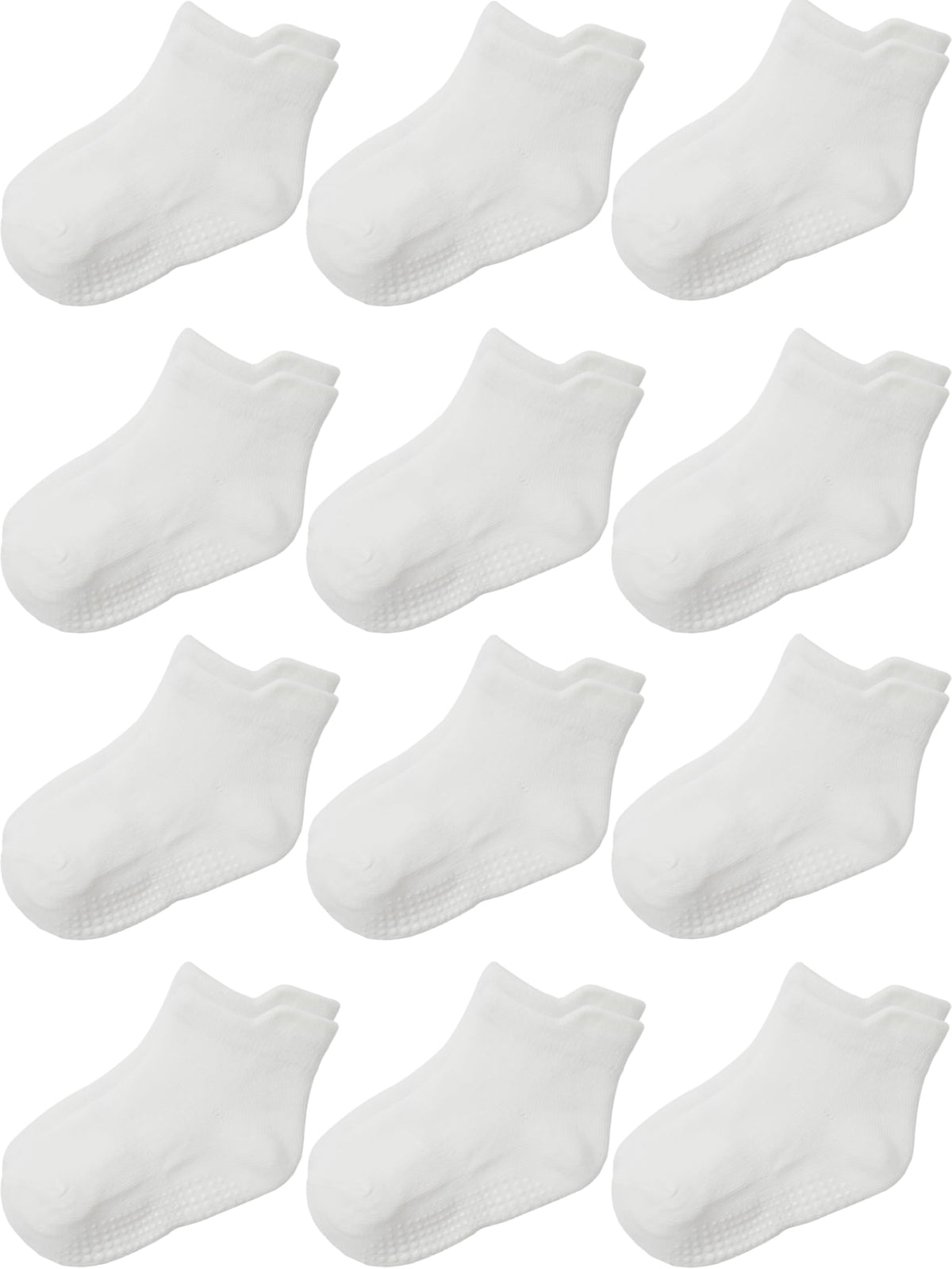 Aroveea Toddler Socks Non Slip Grip Ankle Baby 12 Pack for Kids Boys Girls
