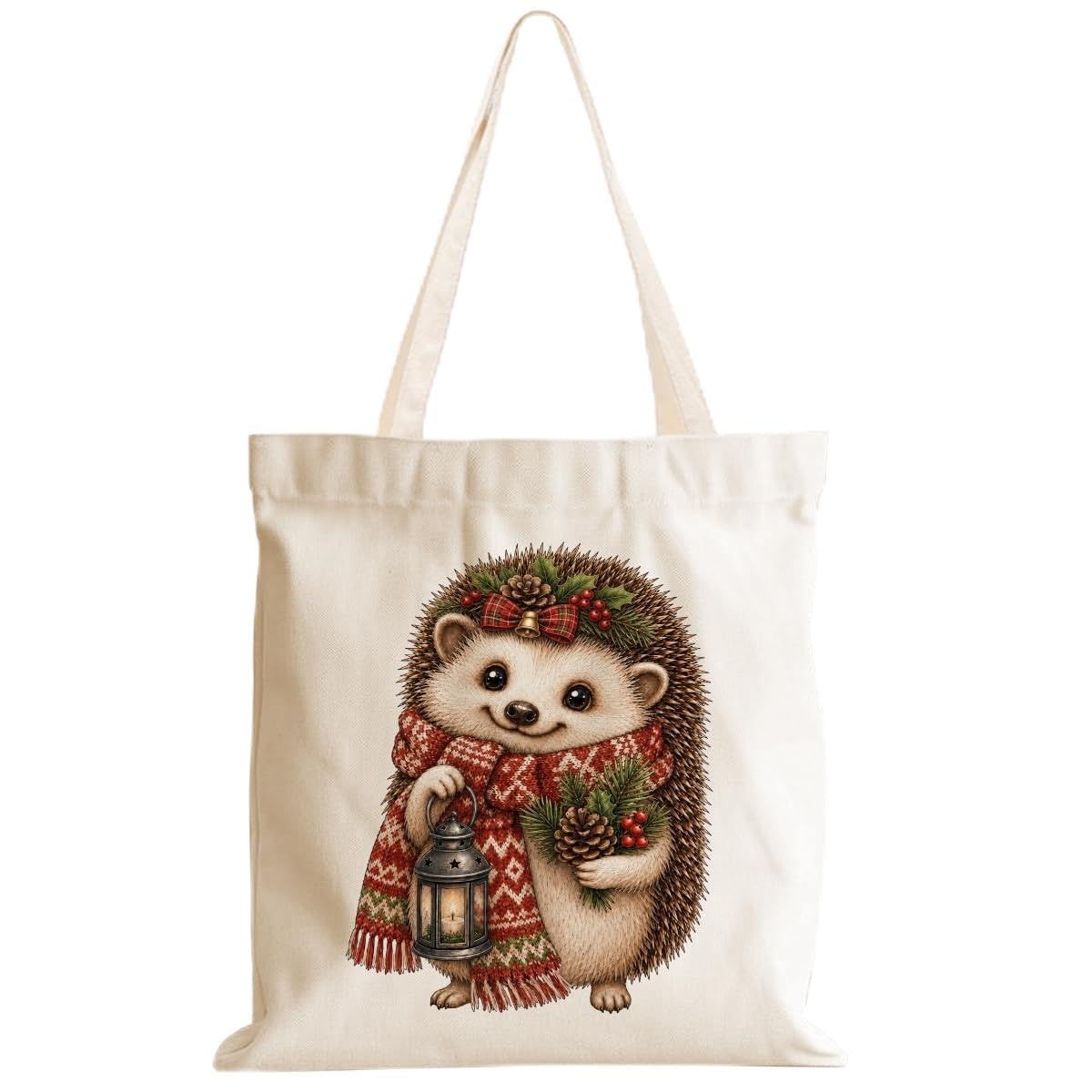 Cartoon Canvas Tote Bag, Gifts for Women Men Birthday Christmas Reusable Tote Shoulder Bag for Grocery Shopping 02
