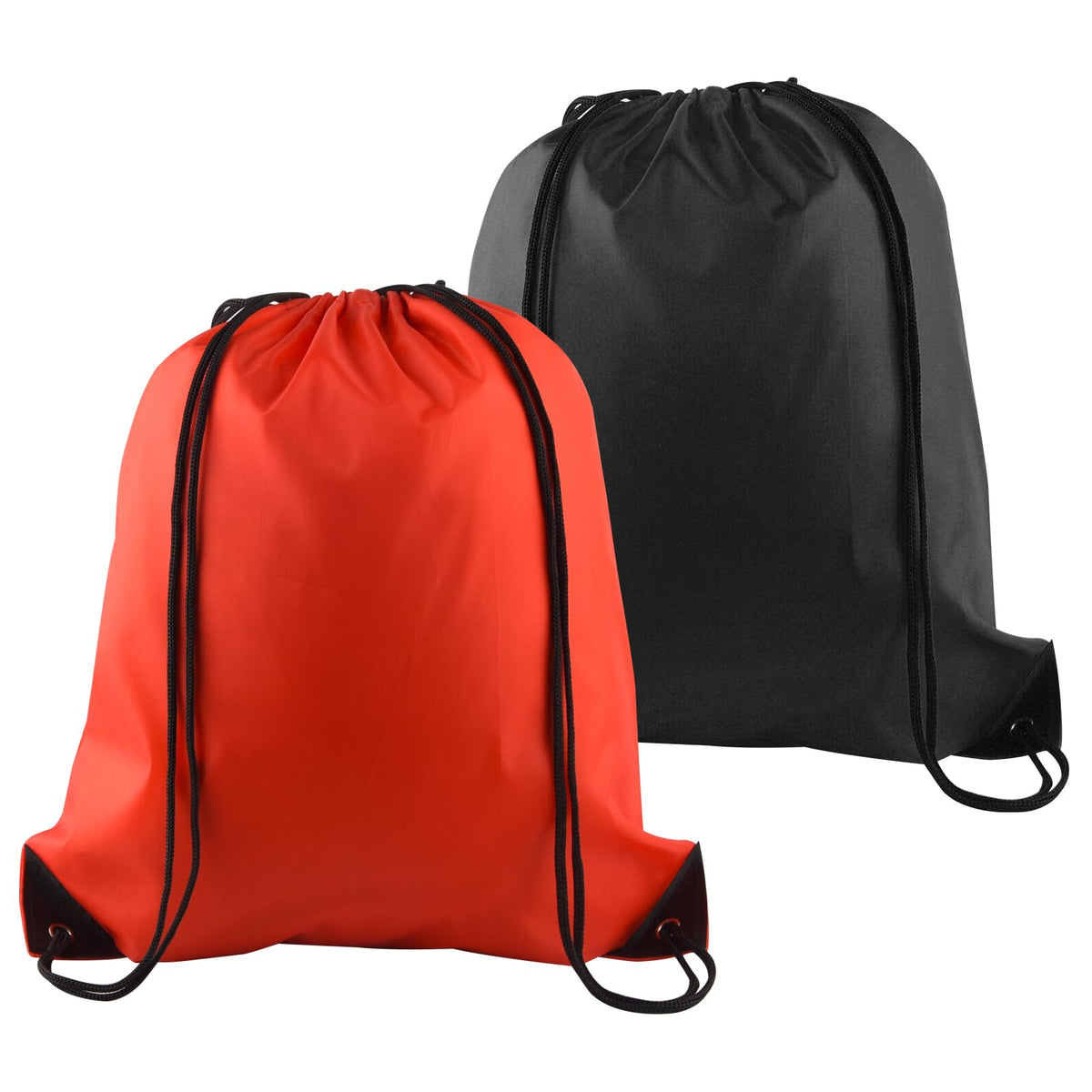 PLULON 2Pcs Drawstring Bags Bulk, Drawstring Backpack Pink Red String Backpack Cinch Sack Sport Gym Backpack Bags for Yoga Traveling Outdoor Sports