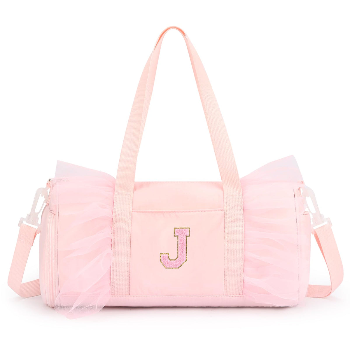 mibasies Ballet Dance Bag for Girls 4-6, Personalized Letter A Pink Gift