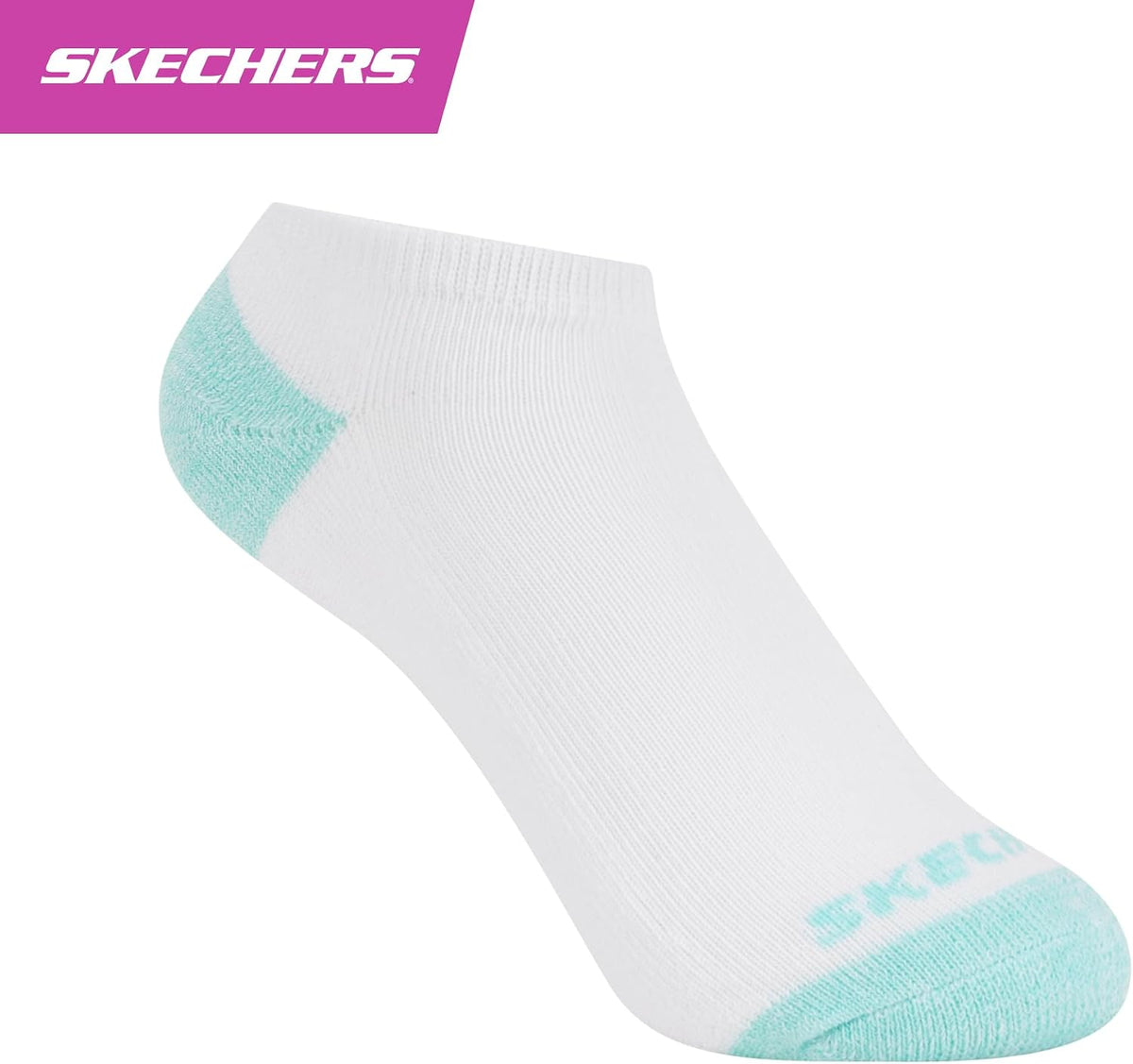 Skechers Girls 10-pack Performance No Show Socks, Everyday Wear for Kids, Soft & Comfort-fit