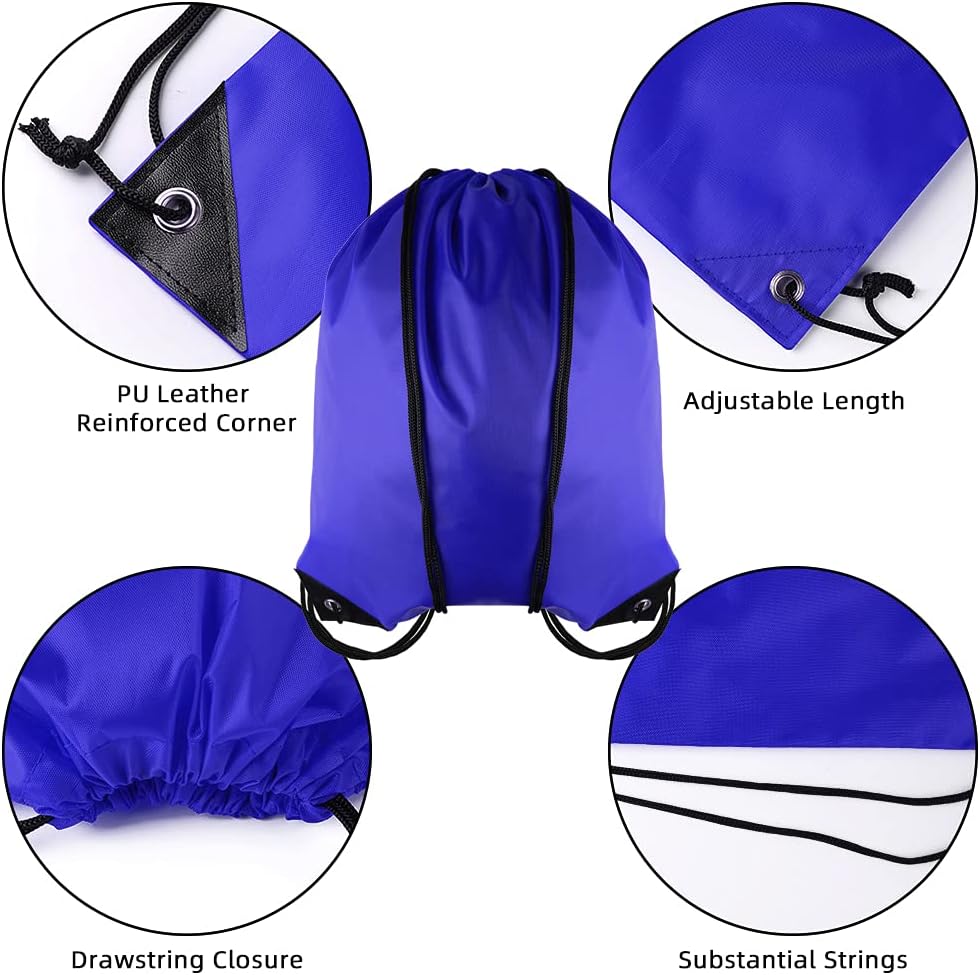 GoodtoU Drawstring Bags Bulk 40 Pack, Drawstring Backpack Cinch Bags for Kids & Adults, Lightweight Nylon String Backpacks for School Gym Travel Party Favors Goodie Bags Events Party Favors & Homeless
