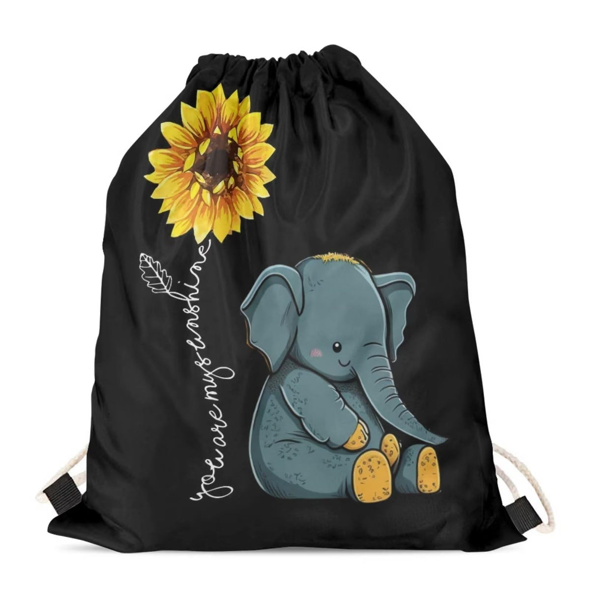 Upetstory Sunflower Giraffe Drawstring Backpack Cinch Sackpack for Women Medium Gym Bag Lightweight Draw String Bag Sports Yoga Rucksack Swim Travel Day Pack