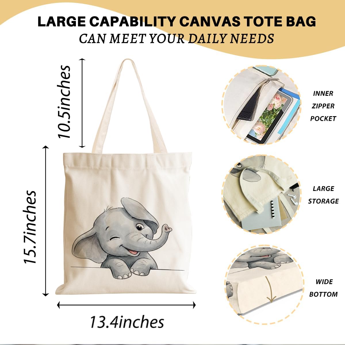 Cartoon Canvas Tote Bag, Gifts for Women Men Birthday Christmas Reusable Tote Shoulder Bag for Grocery Shopping 02