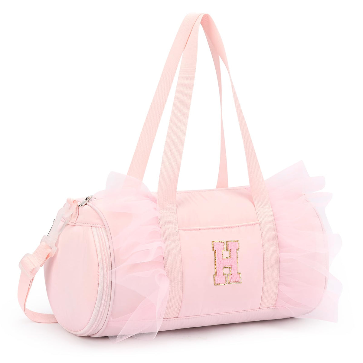 mibasies Ballet Dance Bag for Girls 4-6, Personalized Letter A Pink Gift
