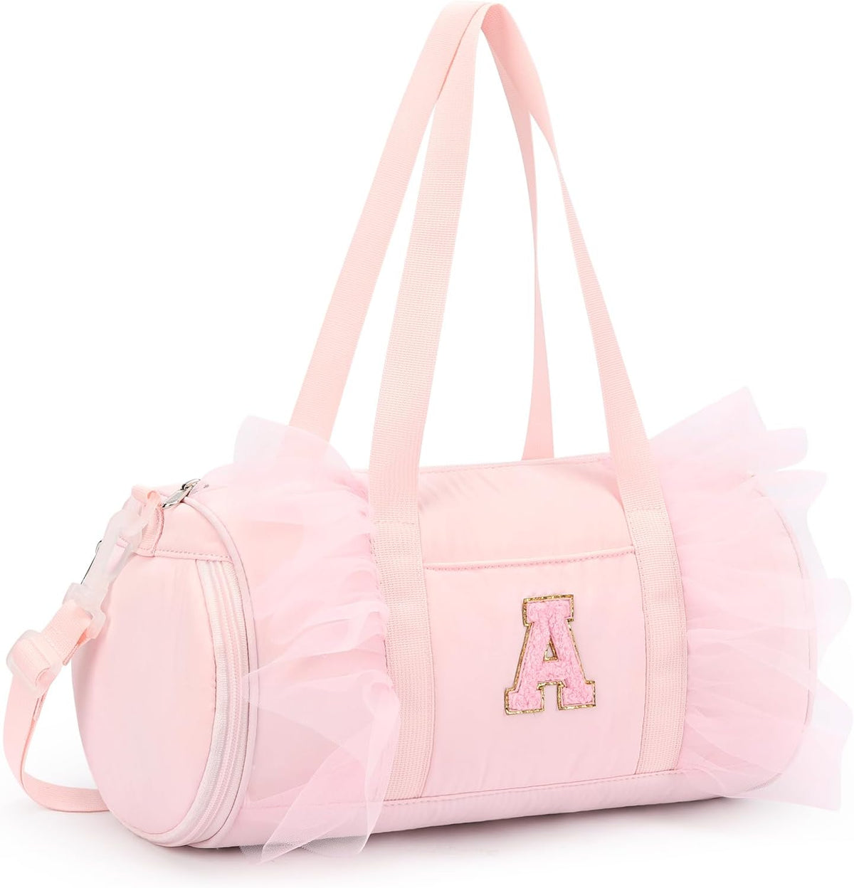 mibasies Ballet Dance Bag for Girls 4-6, Personalized Letter A Pink Gift