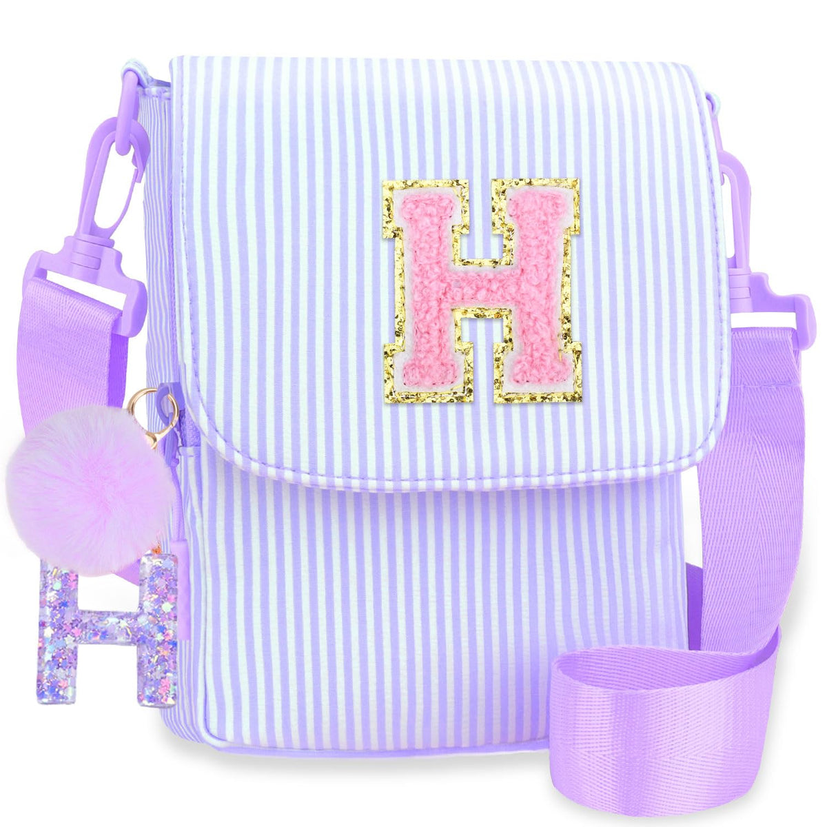 Crossbody Purse for Teen Girls Gifts - Girls Cell Phone Crossbody for Initial Kids Purse with Card Slots Personalized Pink R