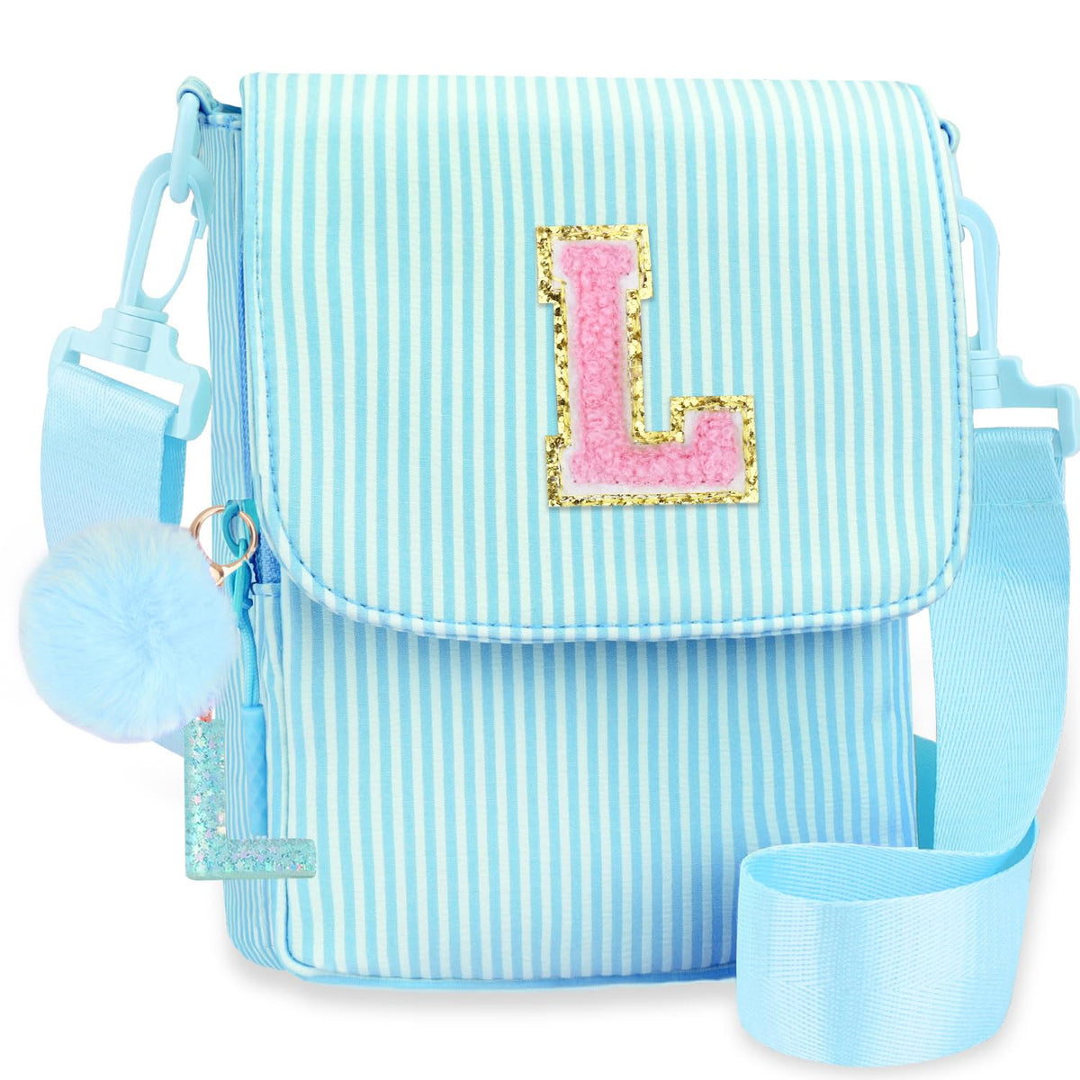 Crossbody Purse for Teen Girls Gifts - Girls Cell Phone Crossbody for Initial Kids Purse with Card Slots Personalized Pink R