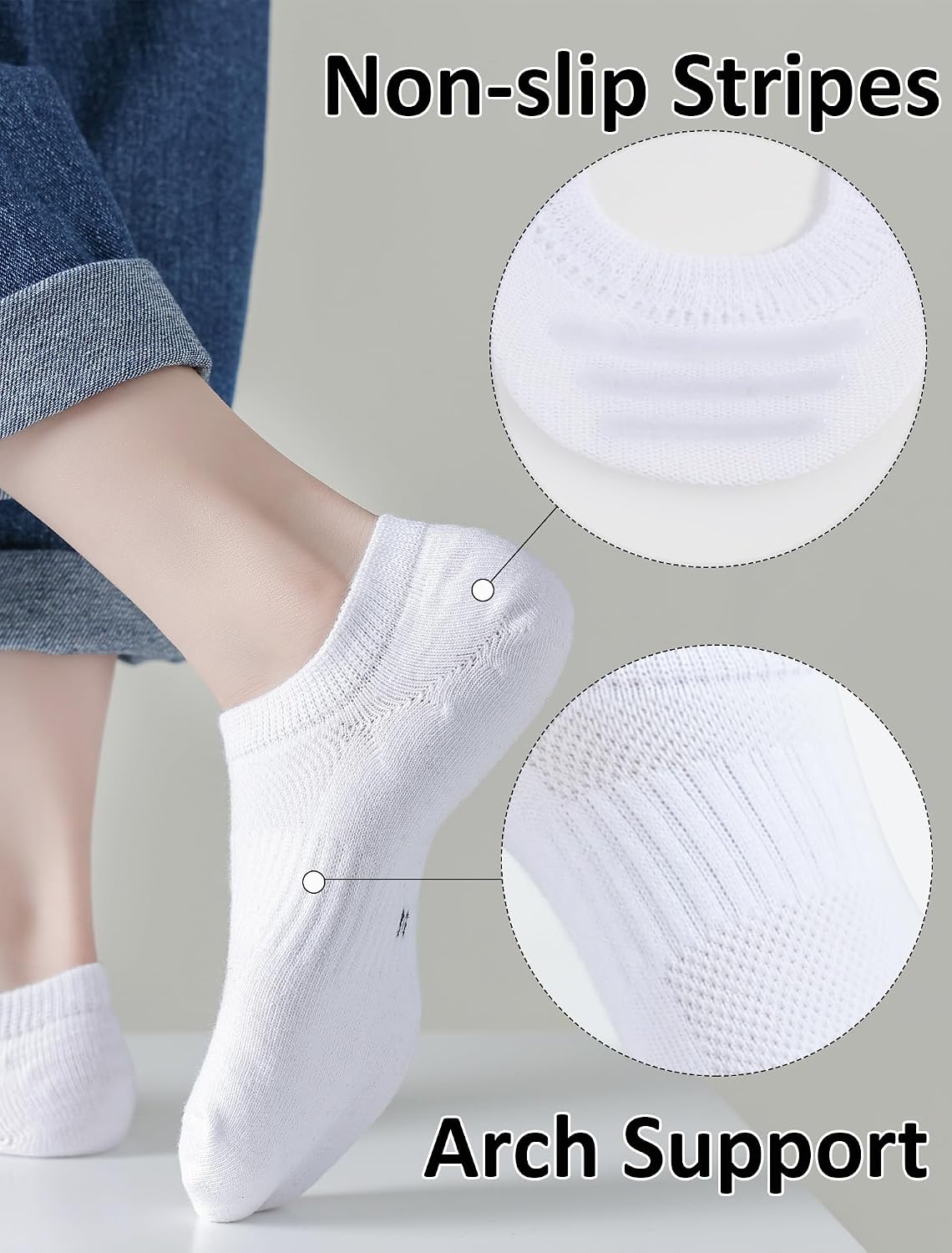 Kids No Show Socks Boys Girls Cotton Athletic Ankle Socks Low Cut 4/8 Pairs