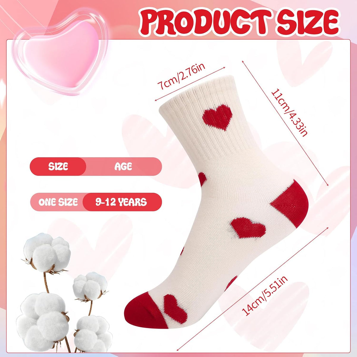 Girls Kids Crew Athletic Socks Cotton Breathable
