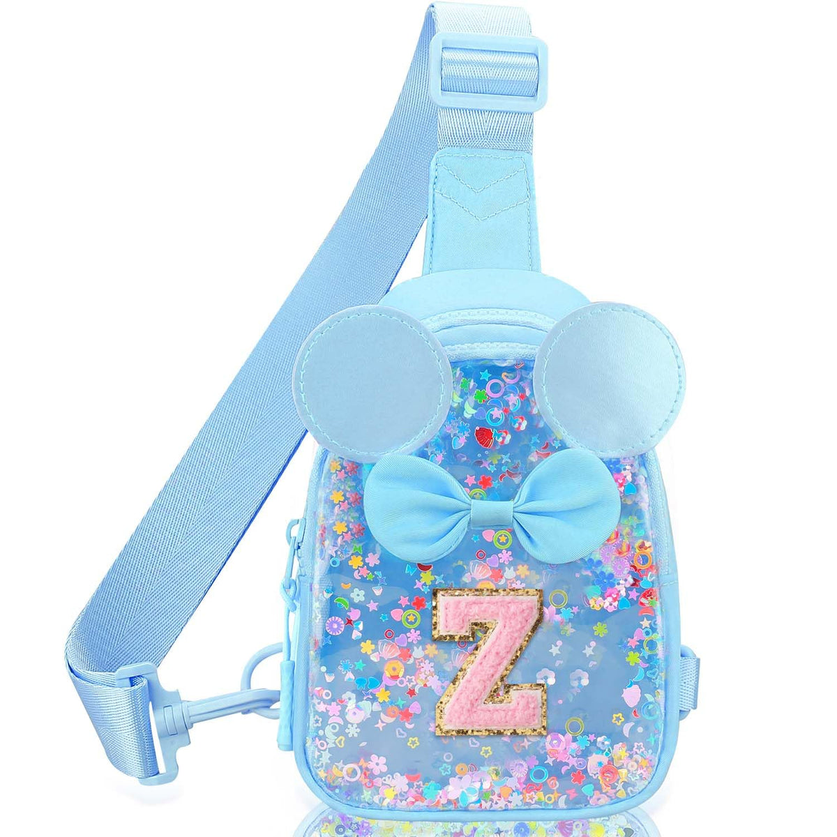 Initial Sling Bag for Girls - 3-7 Year Old Girl Birthday Gifts, Clear Letter Small Crossbody Bag Purses Toddler Kid Gifts Stuff Pink L