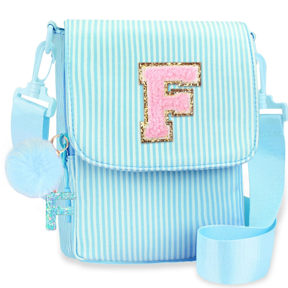 Crossbody Purse for Teen Girls Gifts - Girls Cell Phone Crossbody for Initial Kids Purse with Card Slots Personalized Pink R