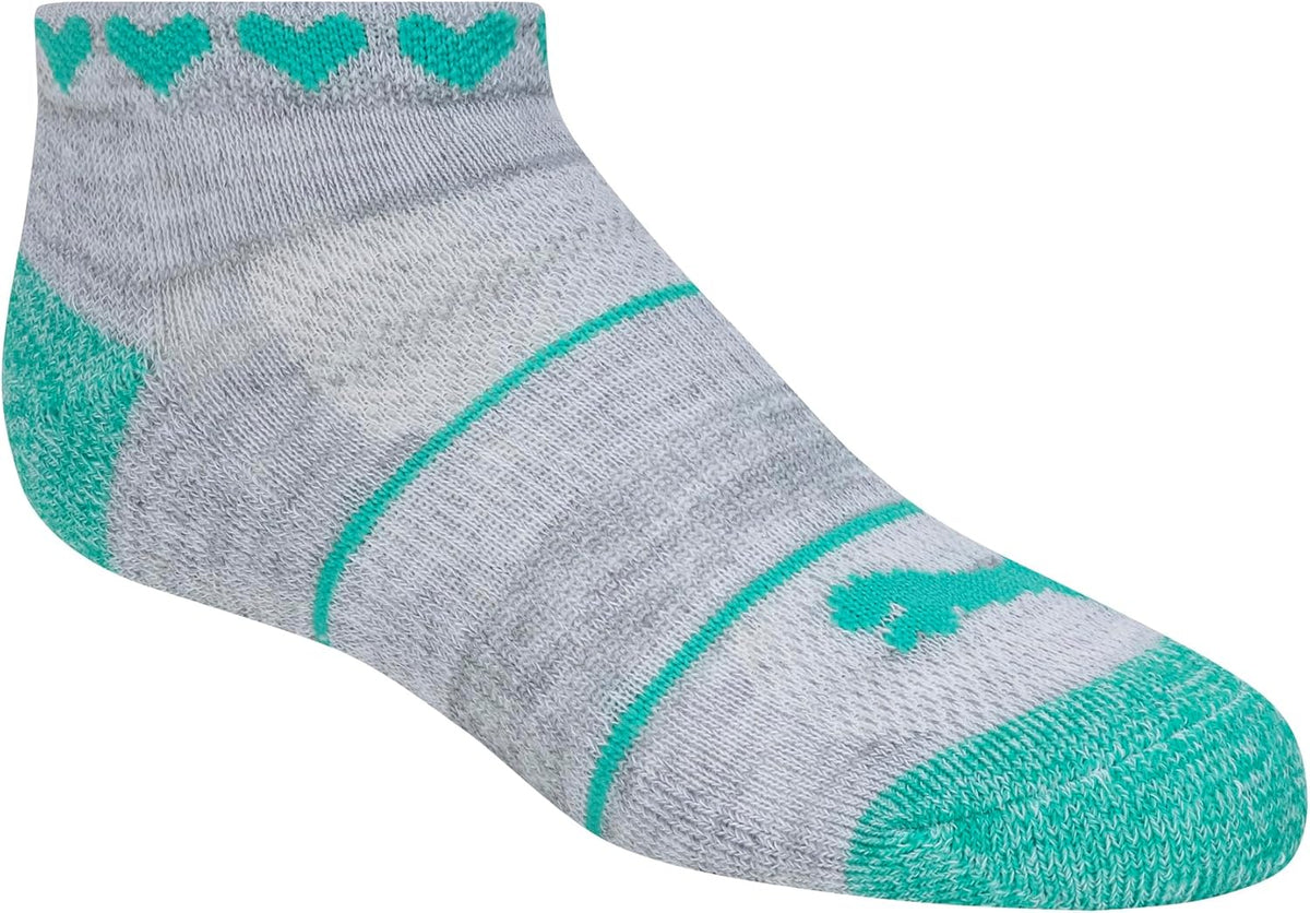PUMA Girls' Girls' 8 Pack Low Cut Socks + 4 Pack Hair Ties
