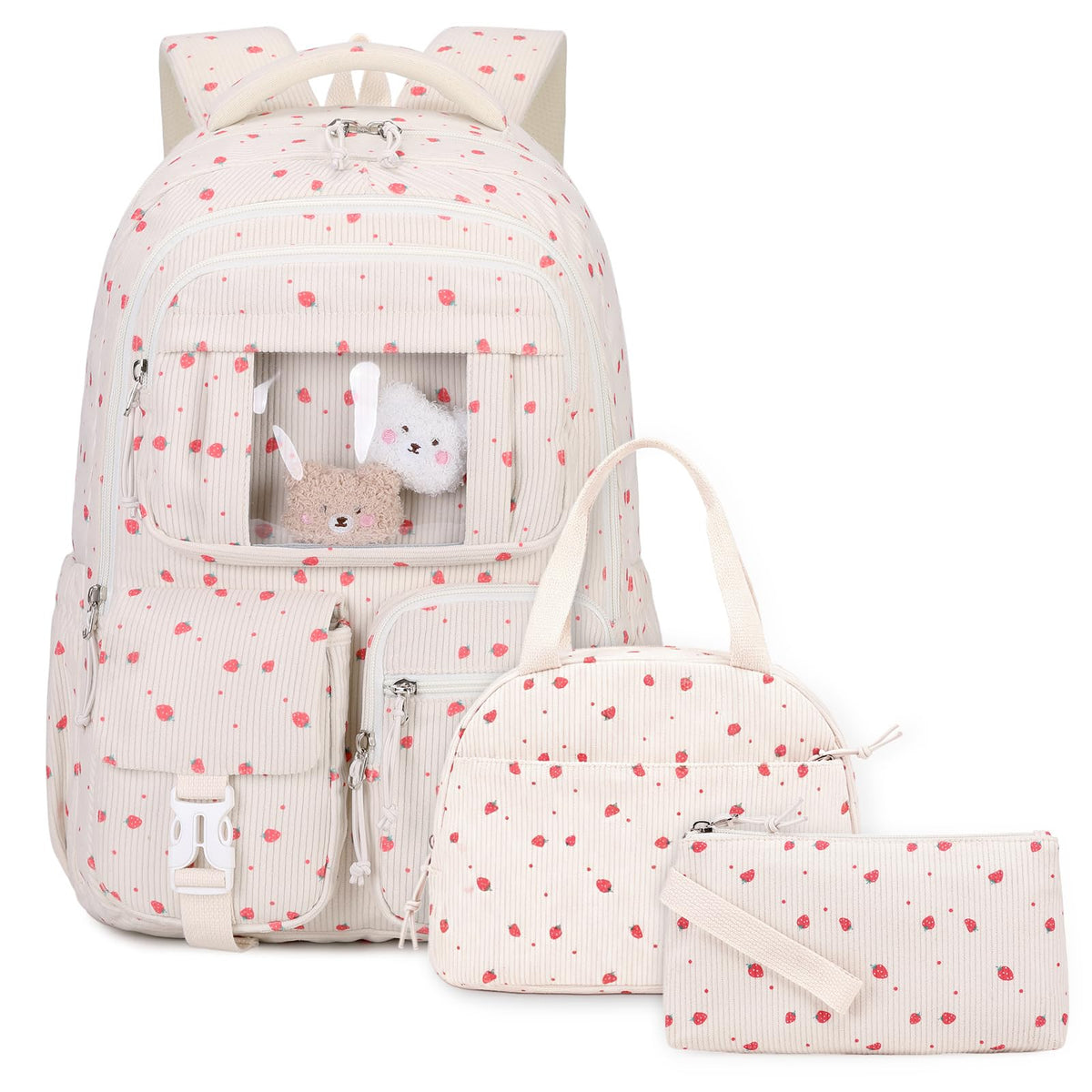 PIG PIG GIRL Kids Backpack for Girls - School Bags for Middle School Students - Book Bag for Elementary Primary - Kawaii Ita Backpack - Purple