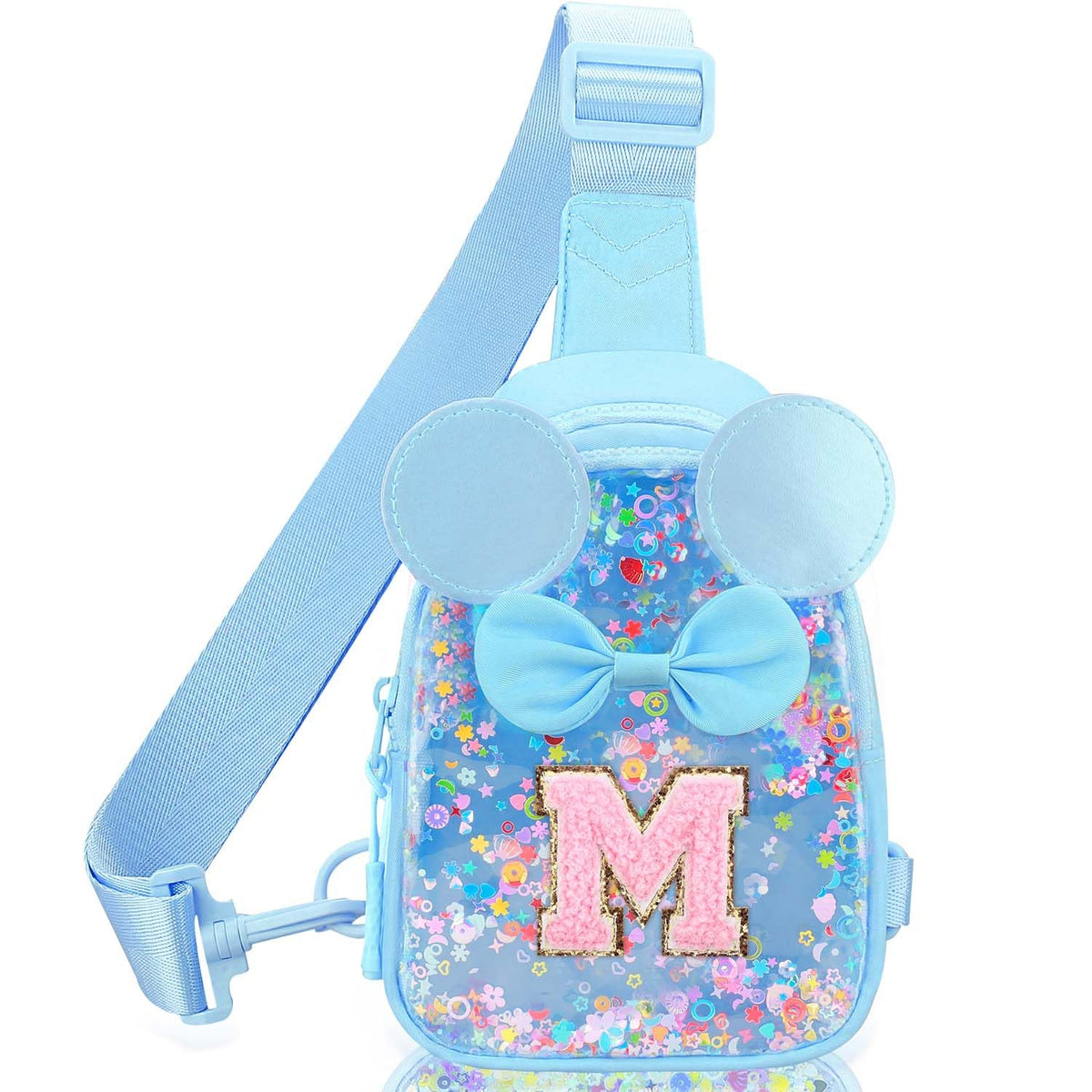 Initial Sling Bag for Girls - 3-7 Year Old Girl Birthday Gifts, Clear Letter Small Crossbody Bag Purses Toddler Kid Gifts Stuff Pink L