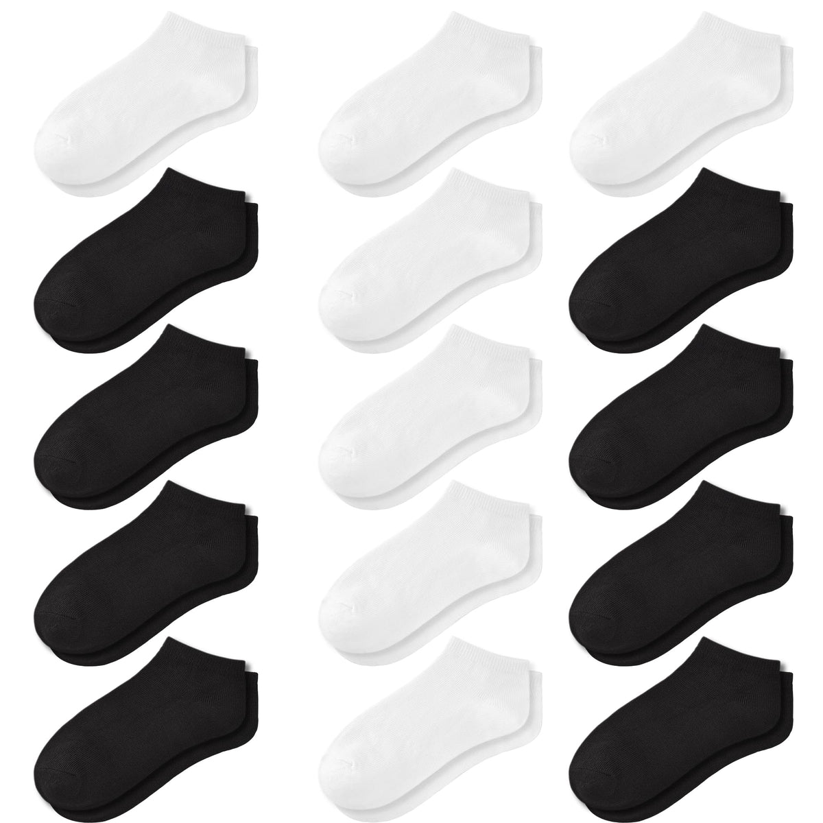 GENTABY 15 Pairs Toddler Socks for Kids Boys Low Cut Ankle Socks 1-13 Years