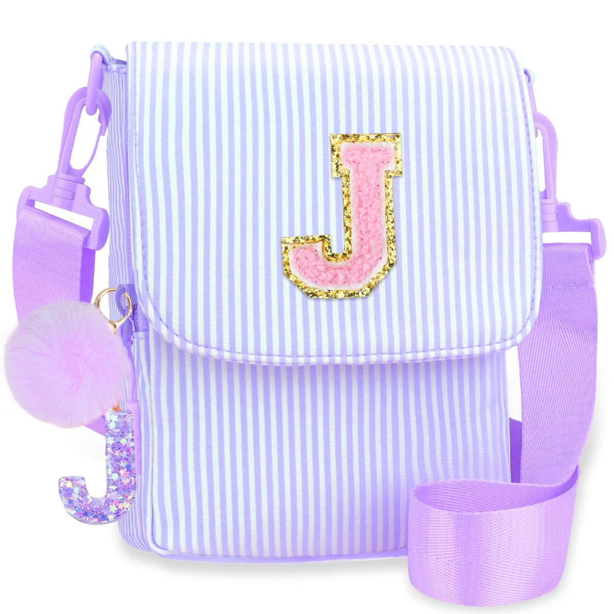 Crossbody Purse for Teen Girls Gifts - Girls Cell Phone Crossbody for Initial Kids Purse with Card Slots Personalized Pink R