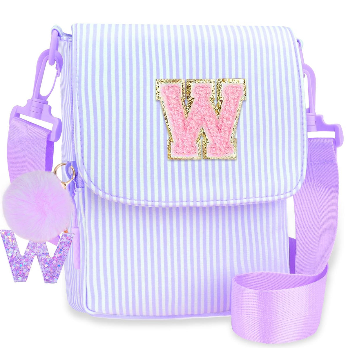 Crossbody Purse for Teen Girls Gifts - Girls Cell Phone Crossbody for Initial Kids Purse with Card Slots Personalized Pink R