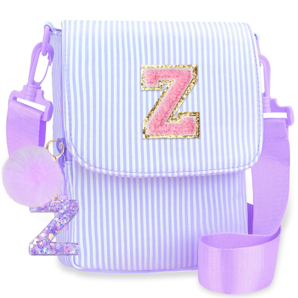 Crossbody Purse for Teen Girls Gifts - Girls Cell Phone Crossbody for Initial Kids Purse with Card Slots Personalized Pink R